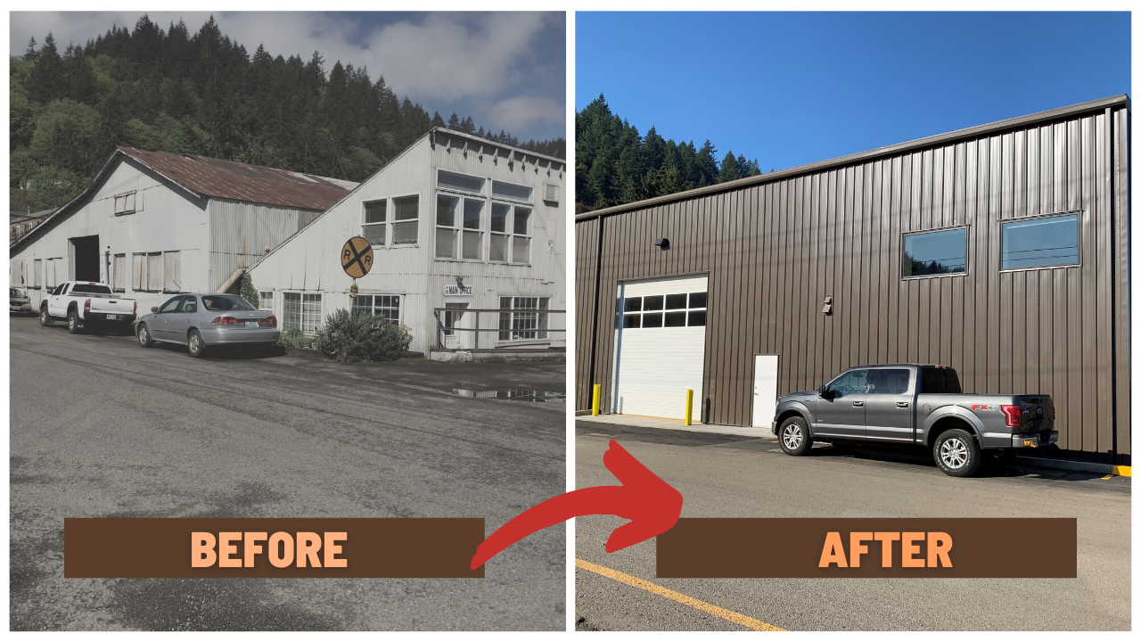 Harmer Steel Products Featured Steel Building Project Before and After Photos