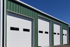 Equipment Storage Steel Building with Rollup Doors - Exterior Photo