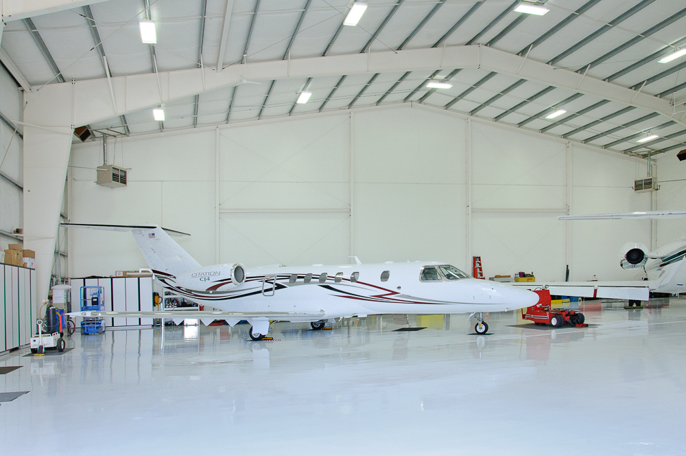 Steel Airplane Hangar at Sunriver Airport Interior Photo