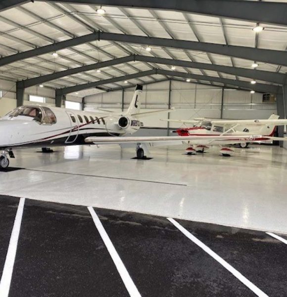 Interior Photo of an Airplane Hangar