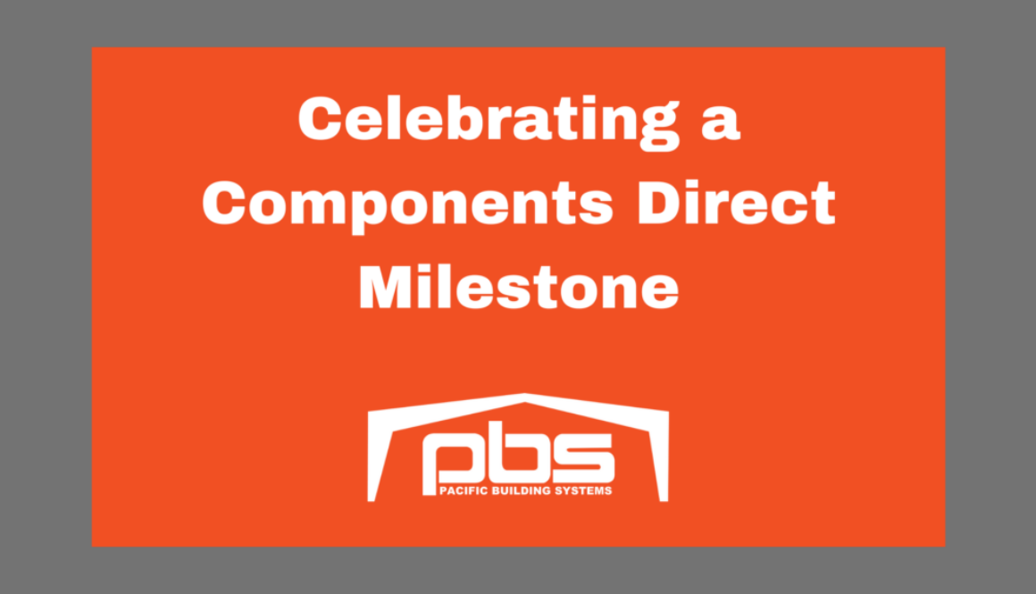 "Celebrating a Components Direct Milestone" in white text for Components Direct's 1st Anniversary