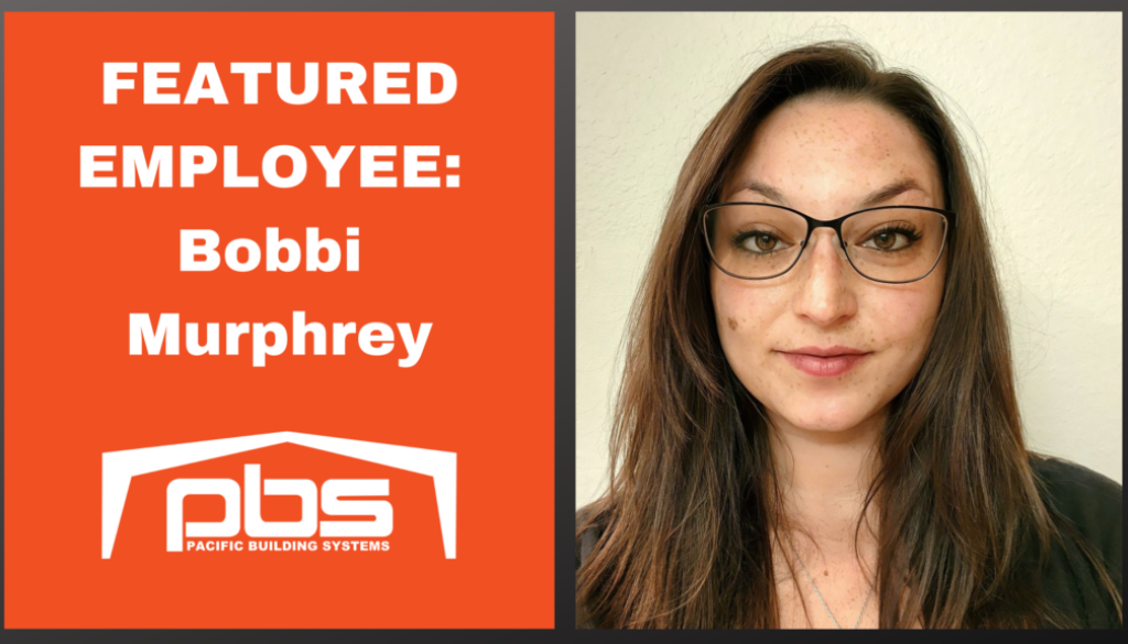 "Featured Employee - Bobbi Murphrey" in white text next to a photo of Bobbi